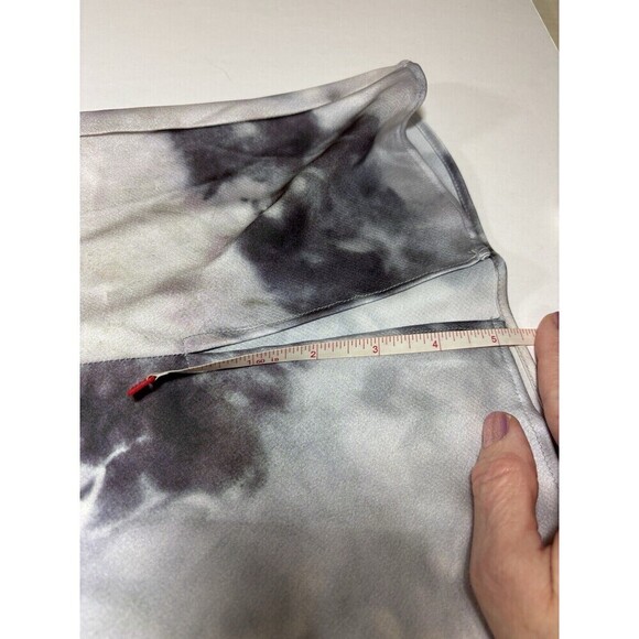 Superdown Krystal Slip Dress Grey White Tie Dye Small Adjustable Straps - Picture 13 of 16